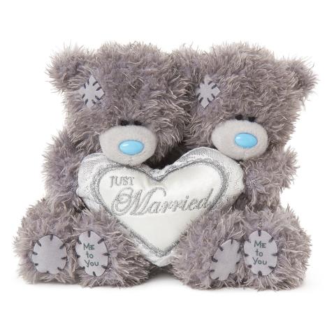 2 x 4" Just Married Padded Heart Me to You Wedding Bears £11.99